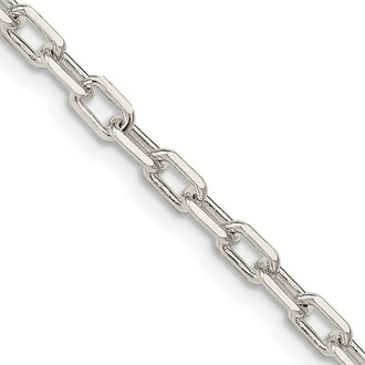 Buy Stylish 3.75mm Diamond-Cut Long Link Chain in Sterling Silver - Affordable Luxury
