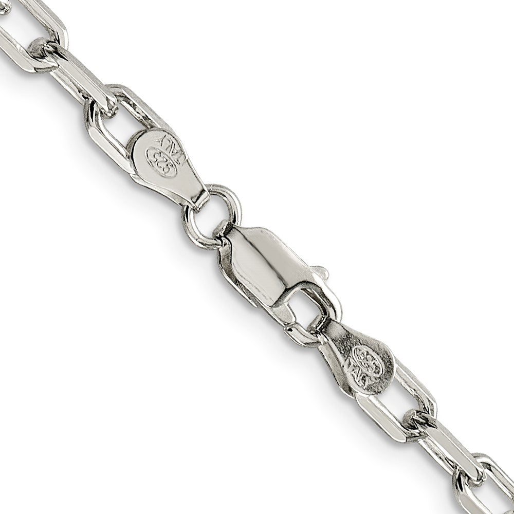 Exclusive 4.5mm Diamond-Cut Long Link Chain in Sterling Silver - Stylish Value!