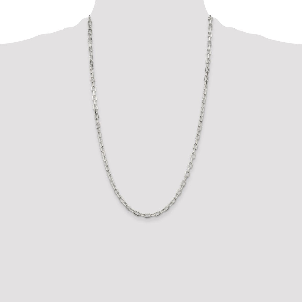 Buy Stylish 4.5mm Diamond-Cut Long Link Cable Chain in Sterling Silver