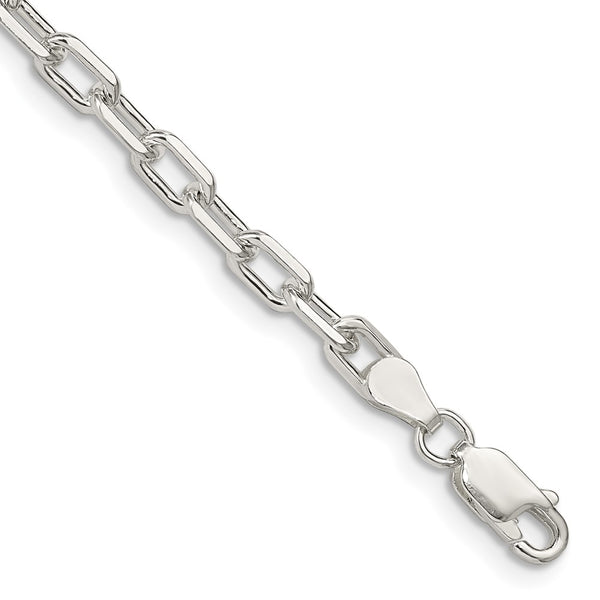 4.5mm Diamond-Cut Long Link Chain in Sterling Silver