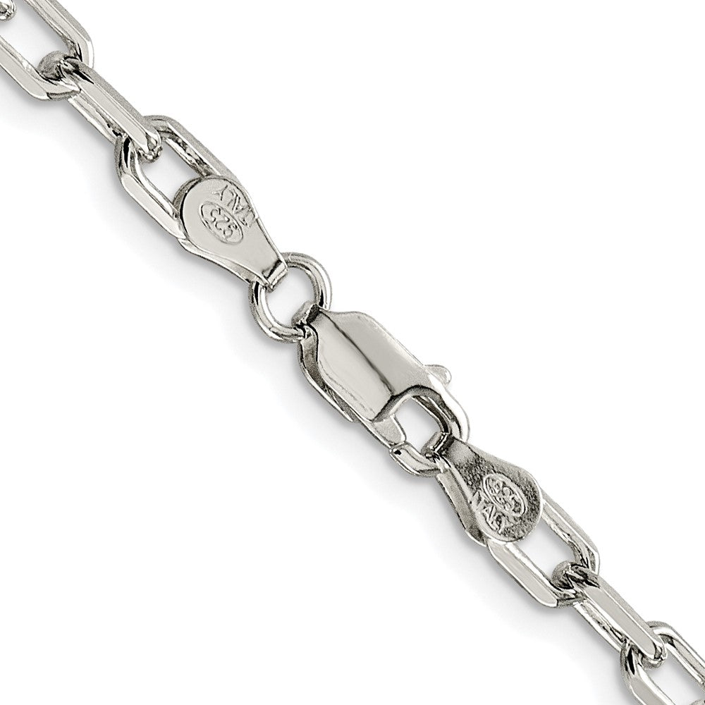 High-Quality Rhodium-Plated Sterling Silver 4.5mm Diamond-Cut Chain - Stylish Value