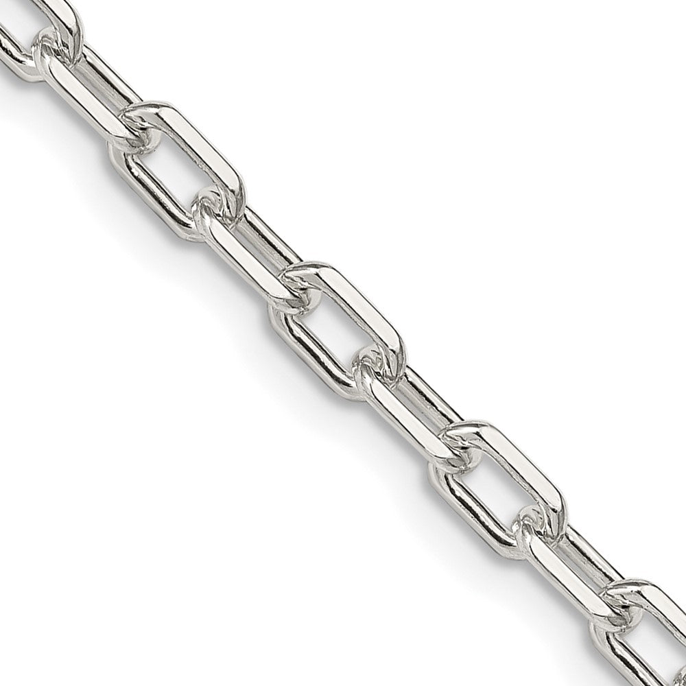 Exclusive 4.5mm Diamond-Cut Long Link Chain in Sterling Silver - Stylish Value!