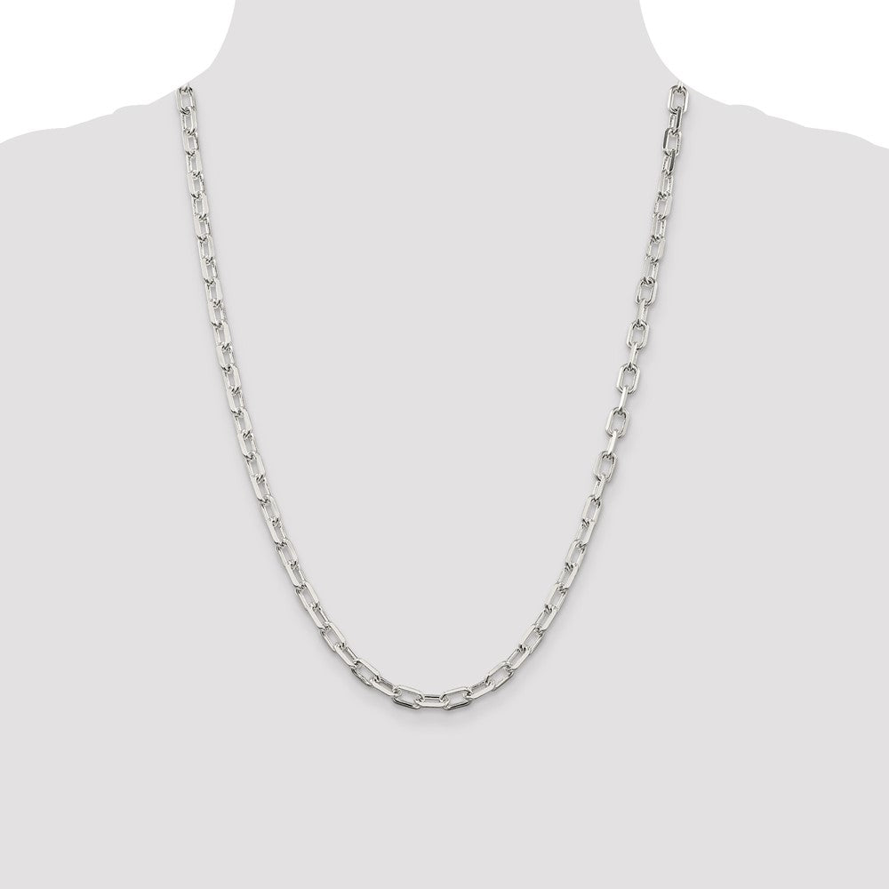 Buy Stylish Diamond-Cut Long Link Cable Chain - 5.75mm Sterling Silver