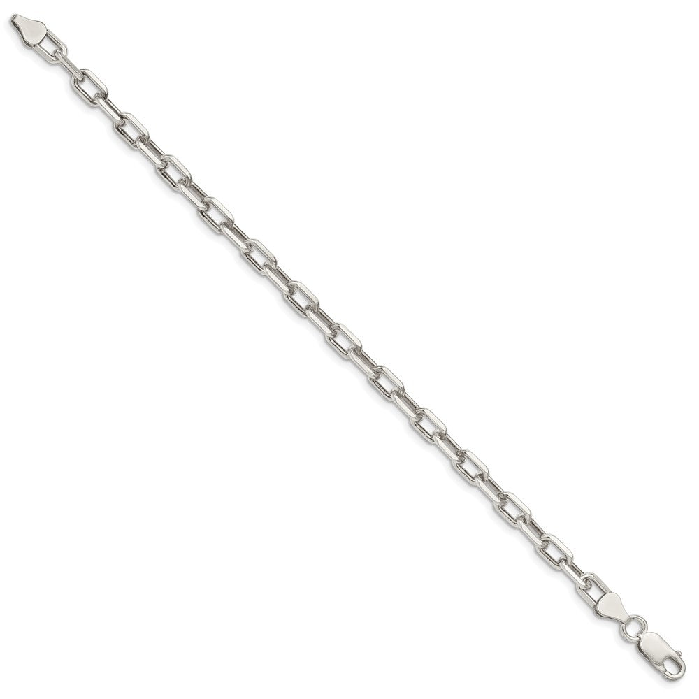 Buy Stylish 5.75mm Diamond-Cut Sterling Silver Long Link Chain Necklace
