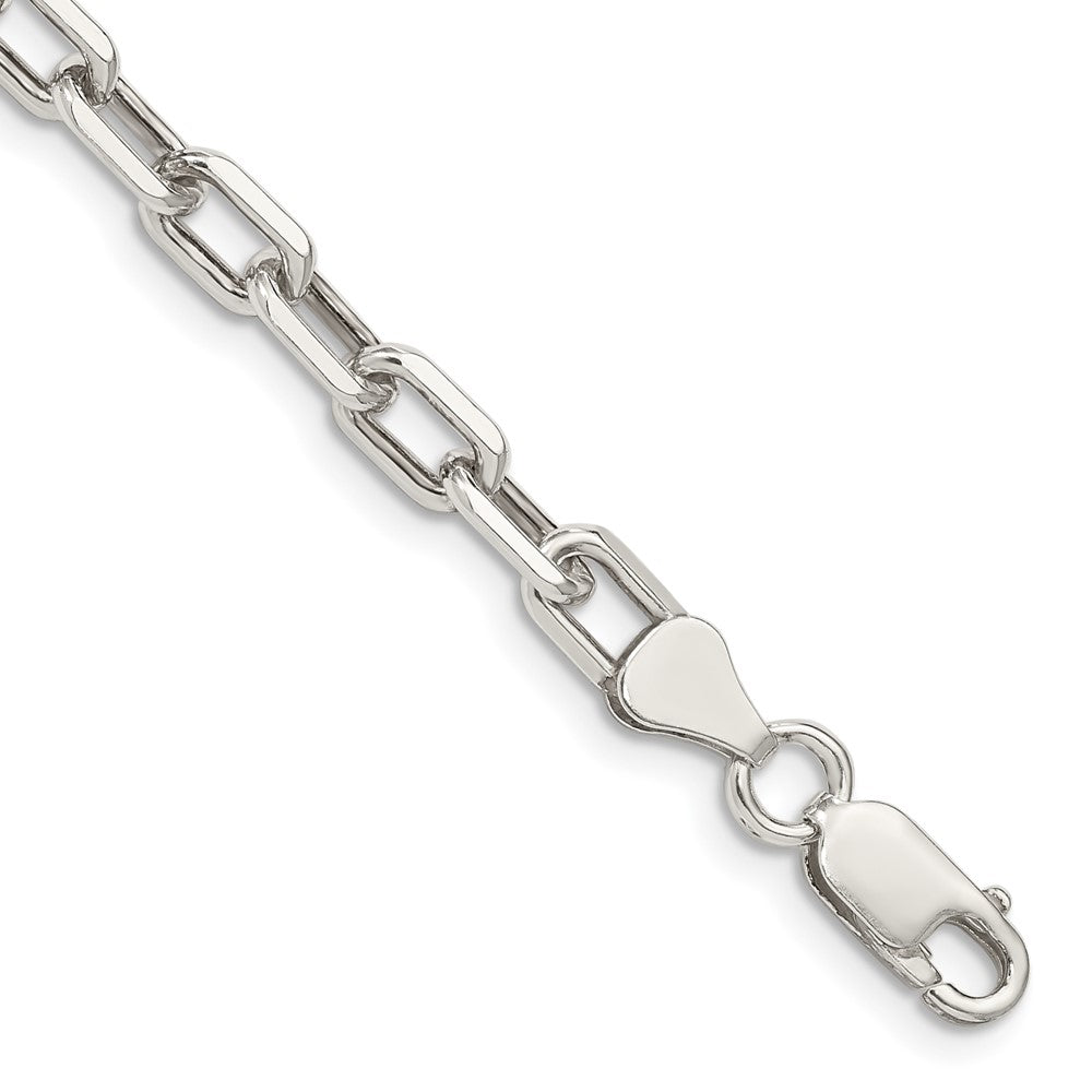 Buy Stylish 5.75mm Diamond-Cut Sterling Silver Long Link Chain Necklace