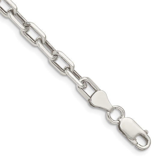 Buy Stylish 5.75mm Diamond-Cut Sterling Silver Long Link Chain Necklace