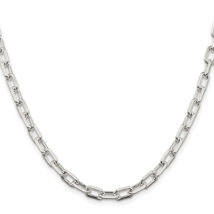 Exclusive Rhodium-Plated Sterling Silver 5.75mm Diamond-Cut Chain - Stylish Value!-2