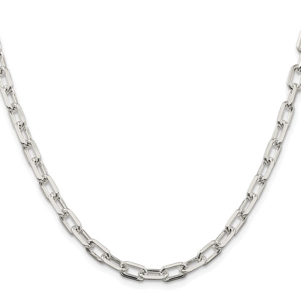 Rhodium-Plated Sterling Silver 5.75mm Diamond-Cut Chain - Style GR1-1033211