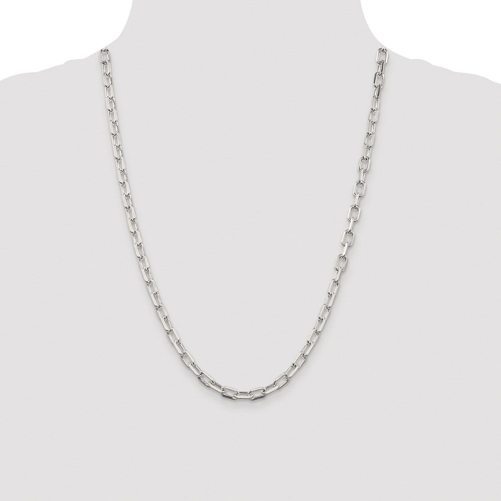 Exclusive 5.75mm Diamond-Cut Long Link Cable Chain - Rhodium-Plated Silver Value