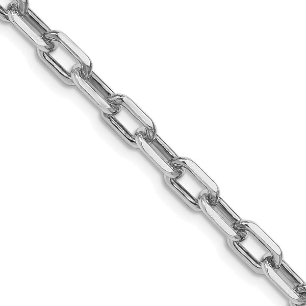 Rhodium-Plated Sterling Silver 5.75mm Diamond-Cut Chain - Style GR1-1033211