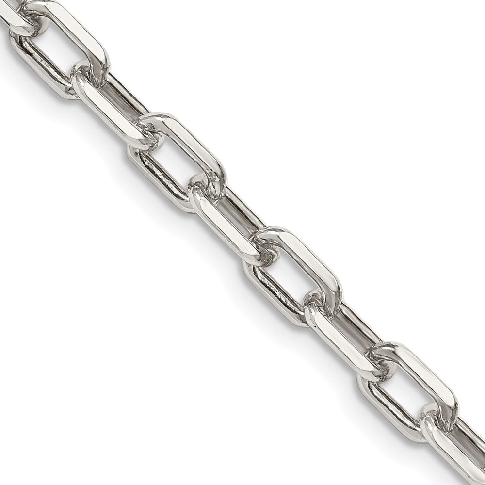 Buy Stylish 5.75mm Diamond-Cut Sterling Silver Long Link Chain Necklace