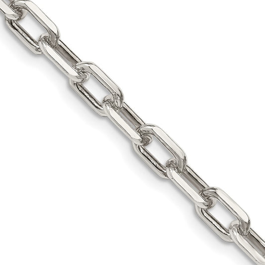 Buy Stylish 5.75mm Diamond-Cut Sterling Silver Long Link Chain Necklace