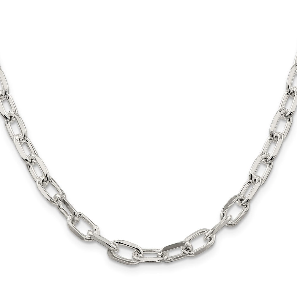 Buy Stylish Diamond-Cut Long Link Cable Chain - 6.65mm Sterling Silver