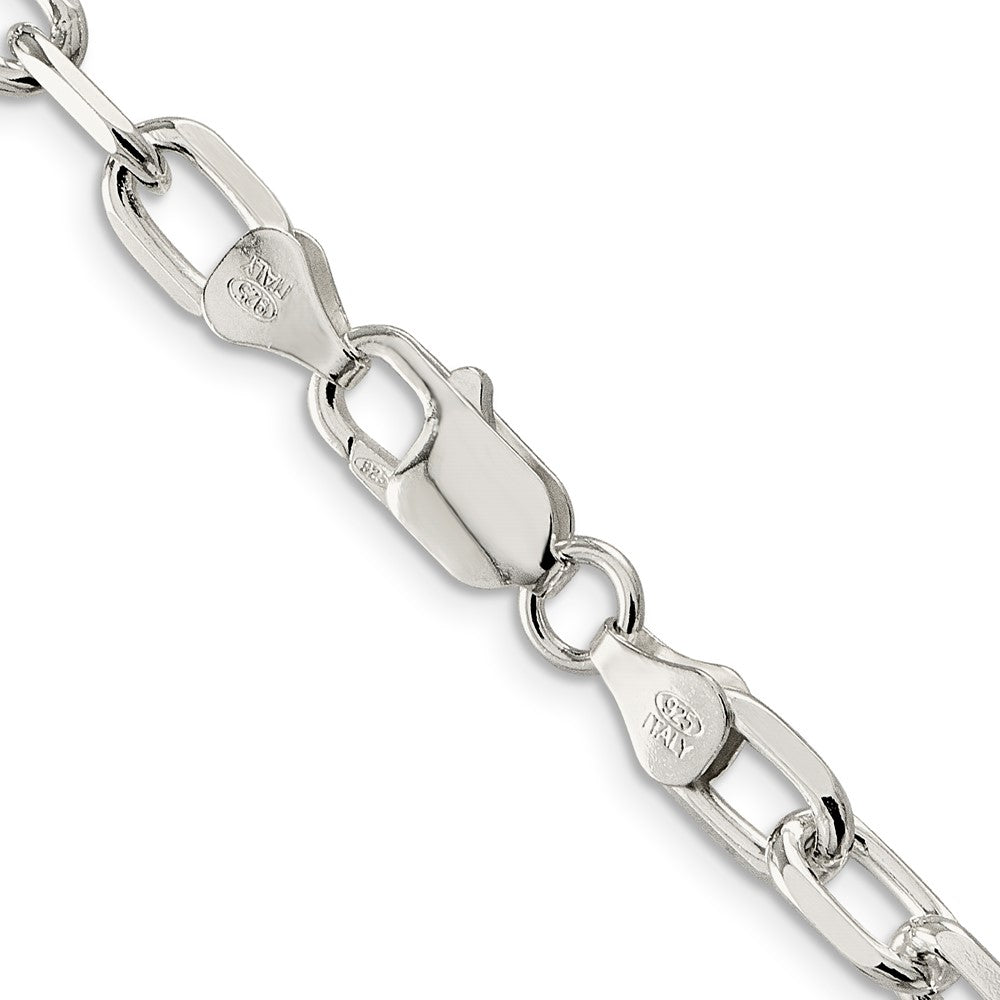 Buy Stylish Diamond-Cut Long Link Cable Chain - 6.65mm Sterling Silver