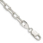 Buy Stylish Diamond-Cut Long Link Cable Chain - 6.65mm Sterling Silver-1