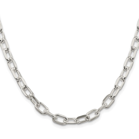 Buy Stylish Rhodium-Plated Sterling Silver 6.65mm Diamond-Cut Chain - Affordable Luxury
