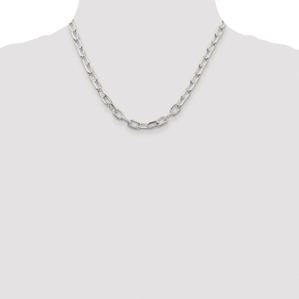 Buy Stylish Rhodium-Plated Sterling Silver 6.65mm Diamond-Cut Chain - Affordable Luxury
