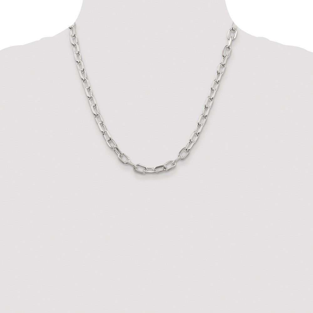 Buy Exclusive Rhodium-Plated Sterling Silver 6.65mm Diamond-Cut Chain
