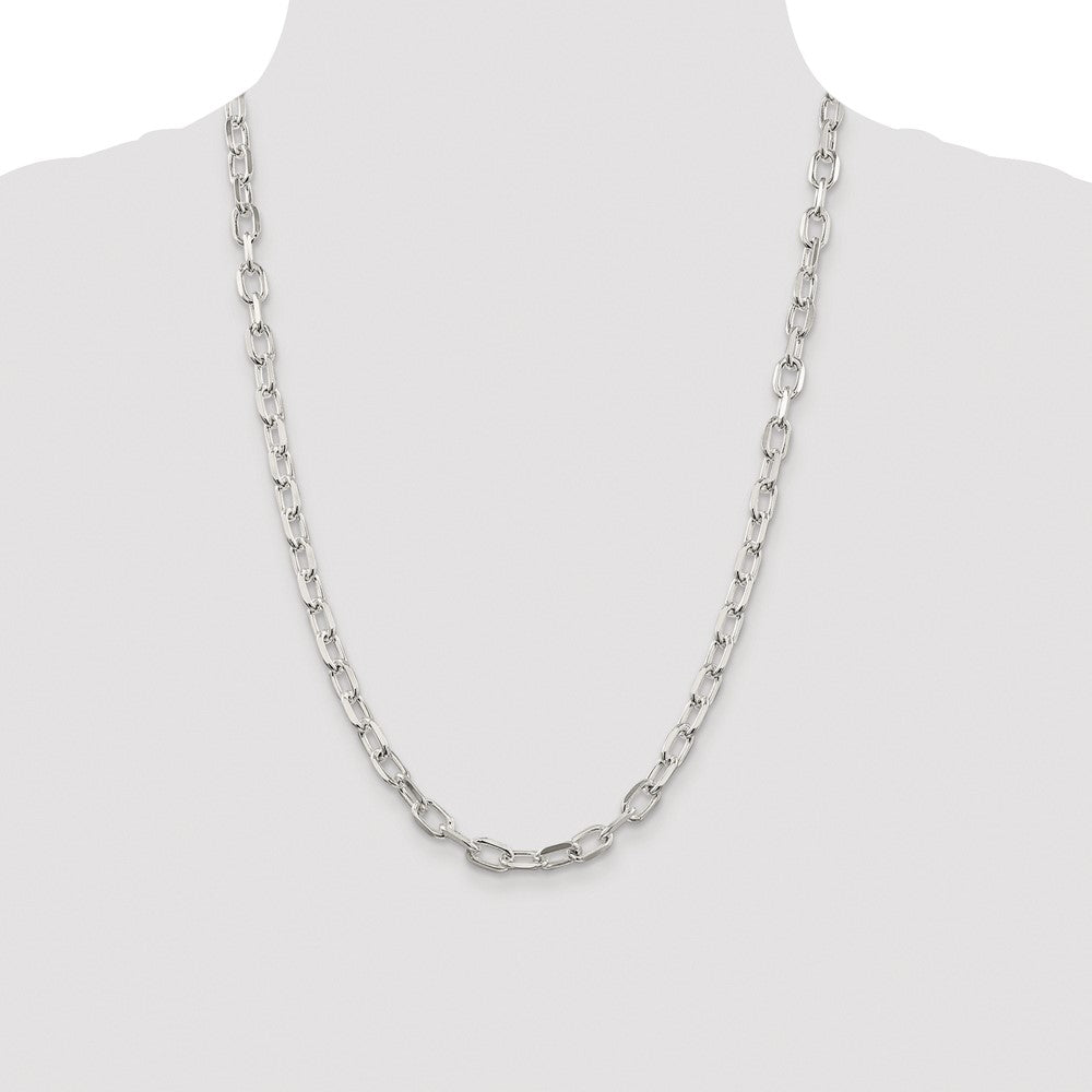 Buy Exclusive Rhodium-Plated Sterling Silver 6.65mm Cable Chain - Stylish Value