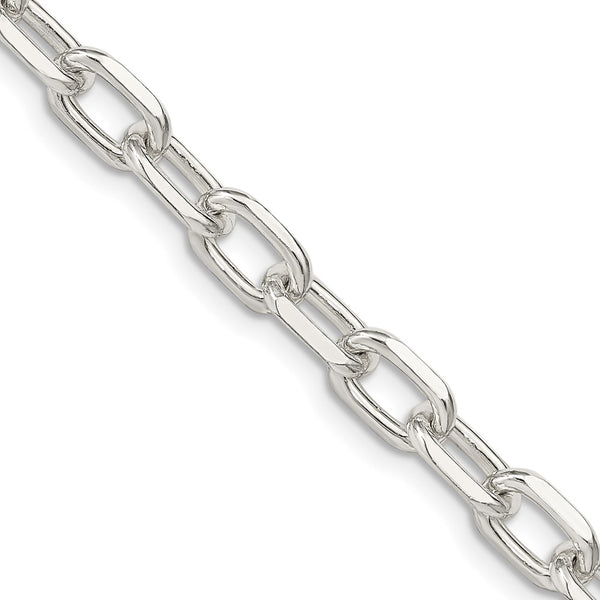 6.65mm Diamond-Cut Silver Cable Chain Necklace