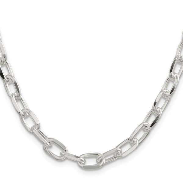7.5mm Diamond-Cut Long Link Cable Chain in Sterling Silver - Style GR1-1033026