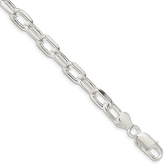 Exclusive 7.5mm Diamond-Cut Long Link Cable Chain in Sterling Silver - Stylish Value