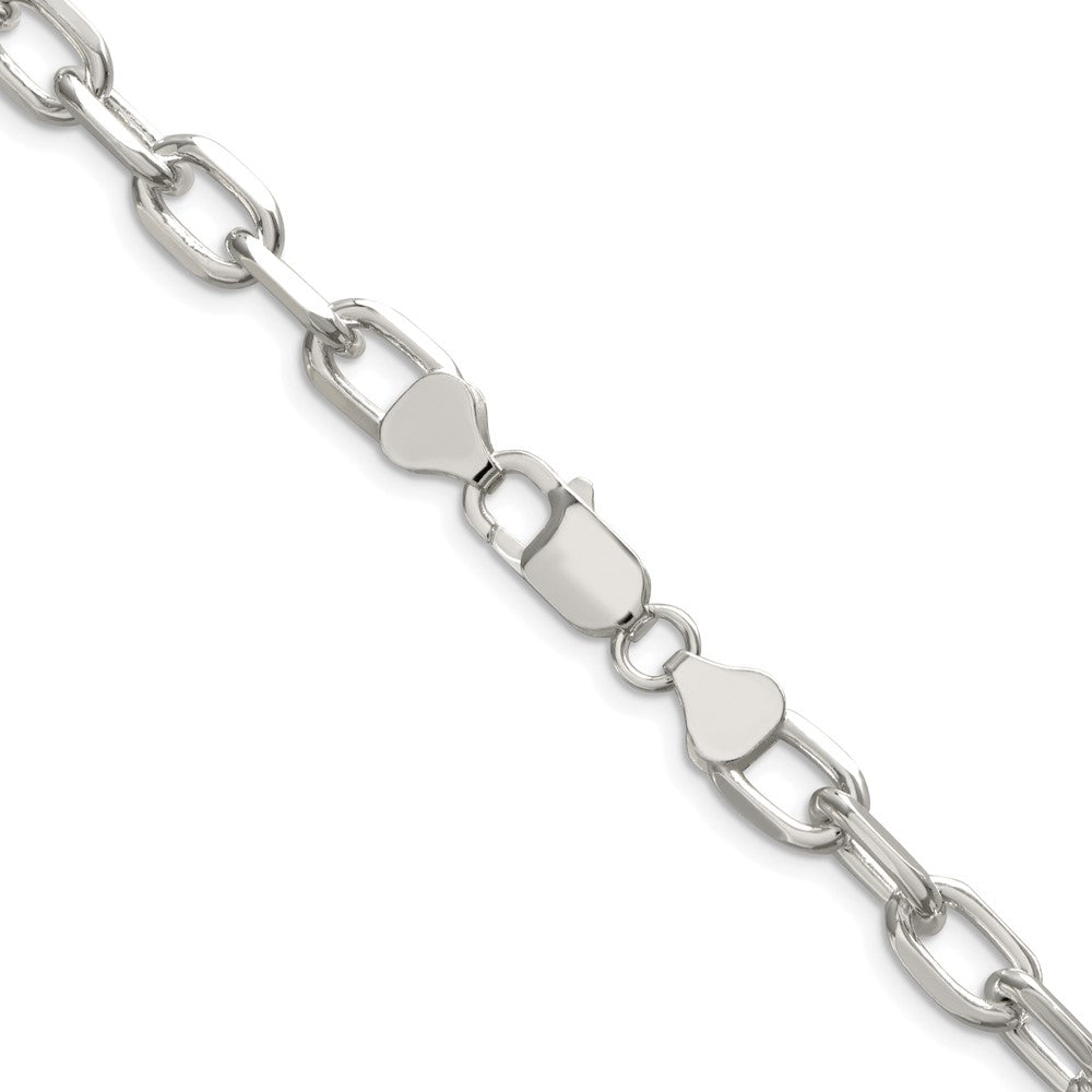 Buy Stylish Rhodium-Plated Sterling Silver 7.5mm Diamond-Cut Chain at Value Price