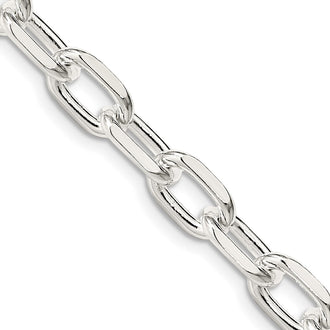 Buy Stylish 7.5mm Diamond-Cut Long Link Cable Chain in Sterling Silver