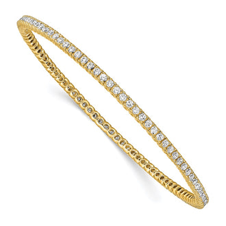 Buy Stylish Sterling Shimmer Gold-Plated Bangle Bracelet with 93 CZ Accents
