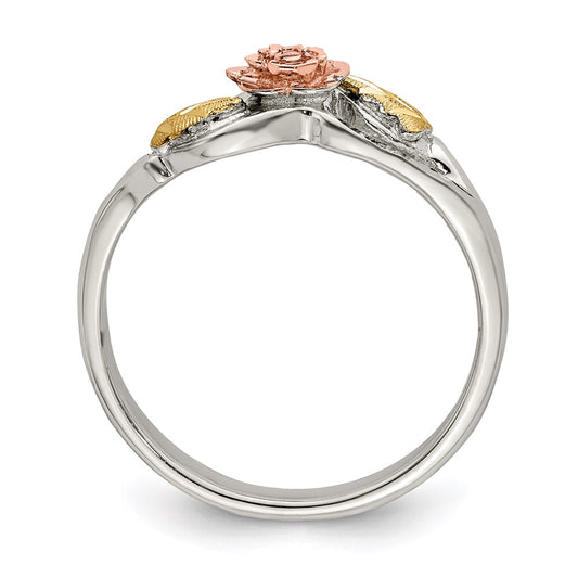 Buy High-Quality Landstrom's Mt. Rushmore Sterling Silver Rose Ring - Affordable 12K Gold Accents