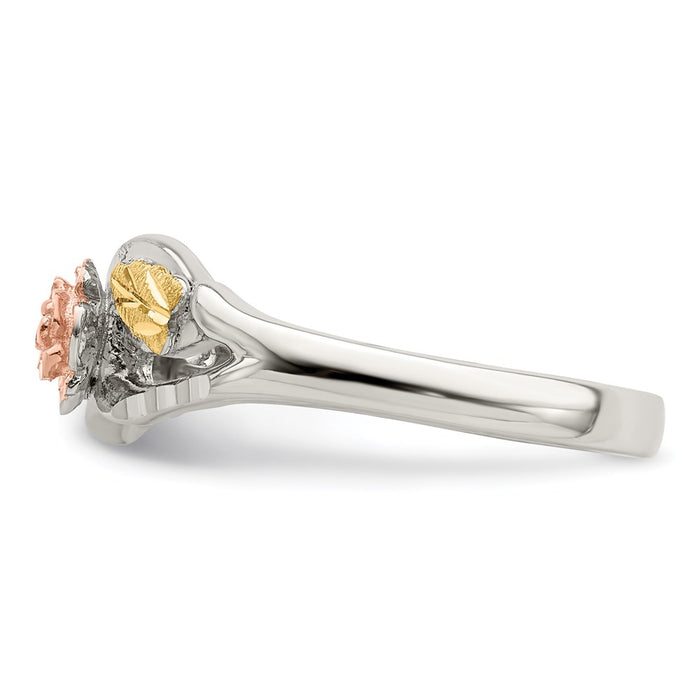 Buy Landstrom's 12K Gold Accented Sterling Silver Rose Ring - Stylish & Elegant-3