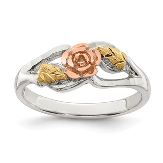 Order Landstrom's Mt. Rushmore Sterling Silver Rose Ring | Stylish 12K Gold Accents