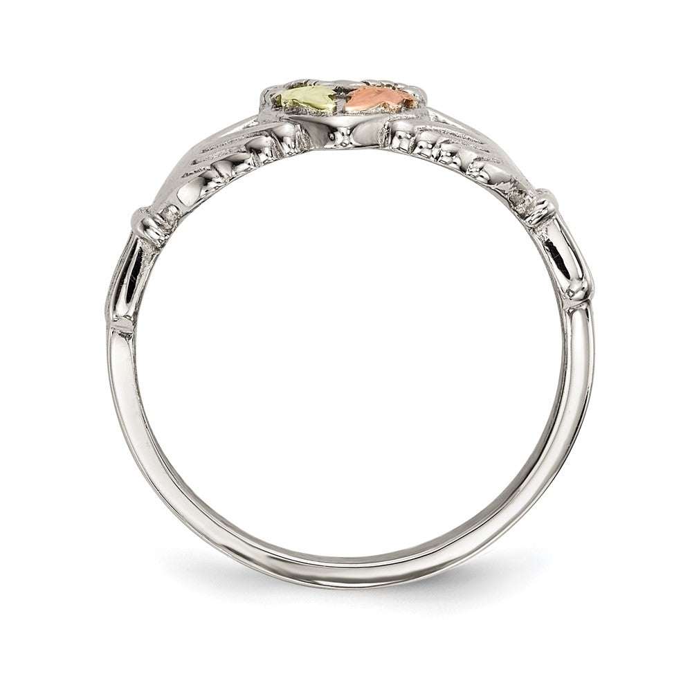 Buy High-Quality Landstrom's Sterling Silver Claddagh Ring with 12K Gold Accents
