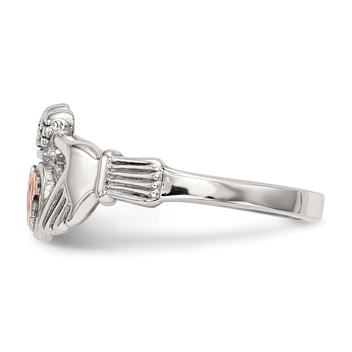 Buy High-Quality Landstrom's Sterling Silver Claddagh Ring with 12K Gold Accents-3