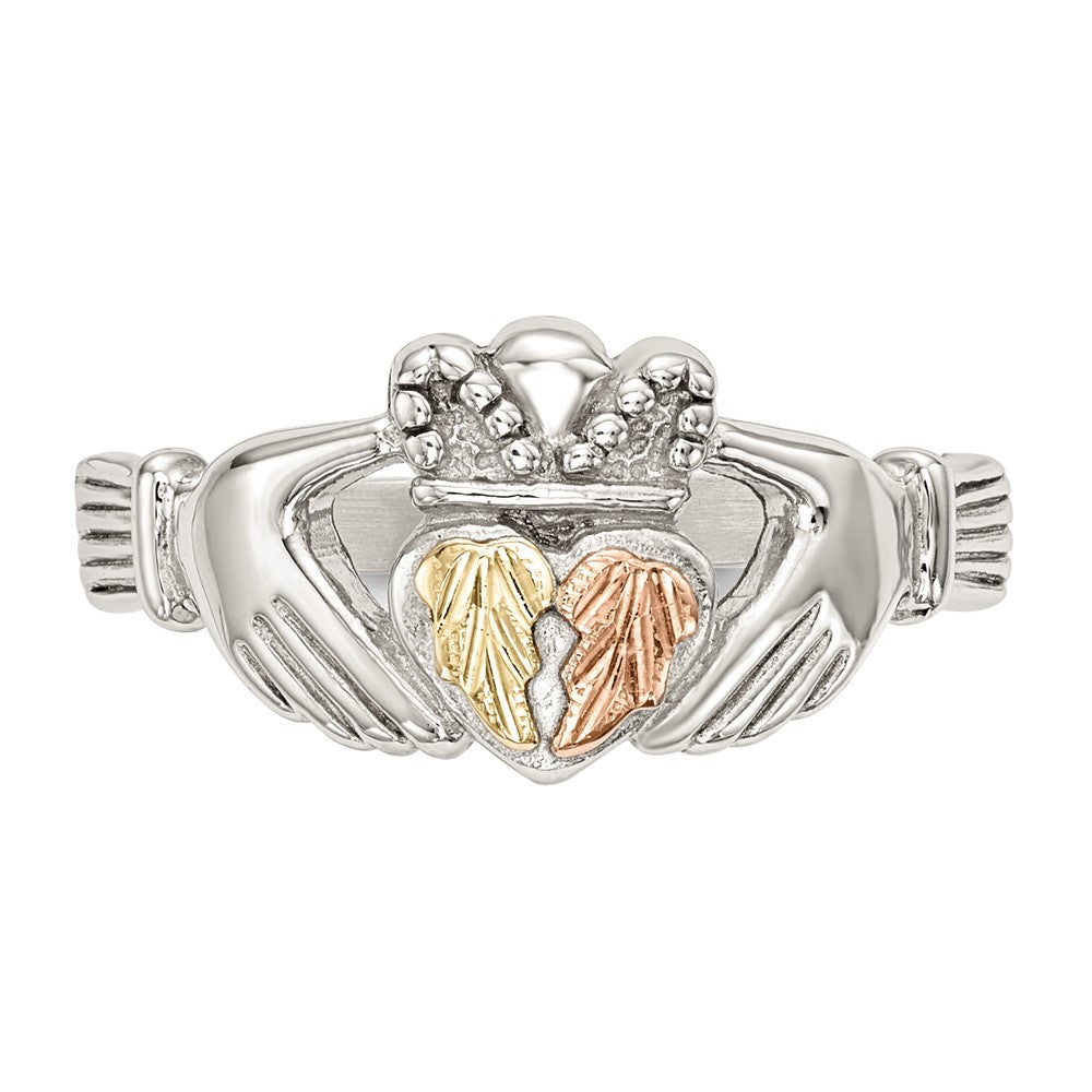 Buy High-Quality Landstrom's Sterling Silver Claddagh Ring with 12K Gold Accents