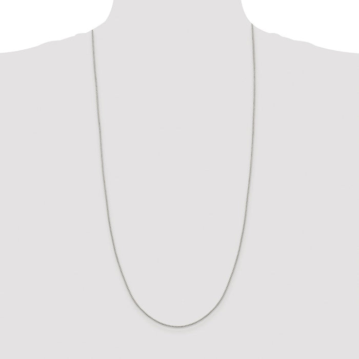 Buy Stylish Rhodium-Plated Sterling Silver 1.15mm 8-Sided Box Chain - Luxury!-4