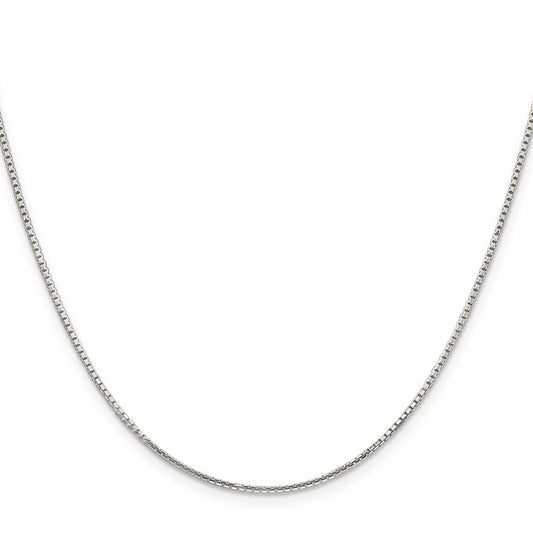 Buy Stylish 1.25mm Diamond-Cut Box Chain in Sterling Silver - Luxury Value!
