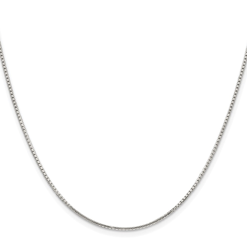 Buy Stylish Rhodium-Plated 1.25mm Sterling Silver Diamond-Cut Box Chain