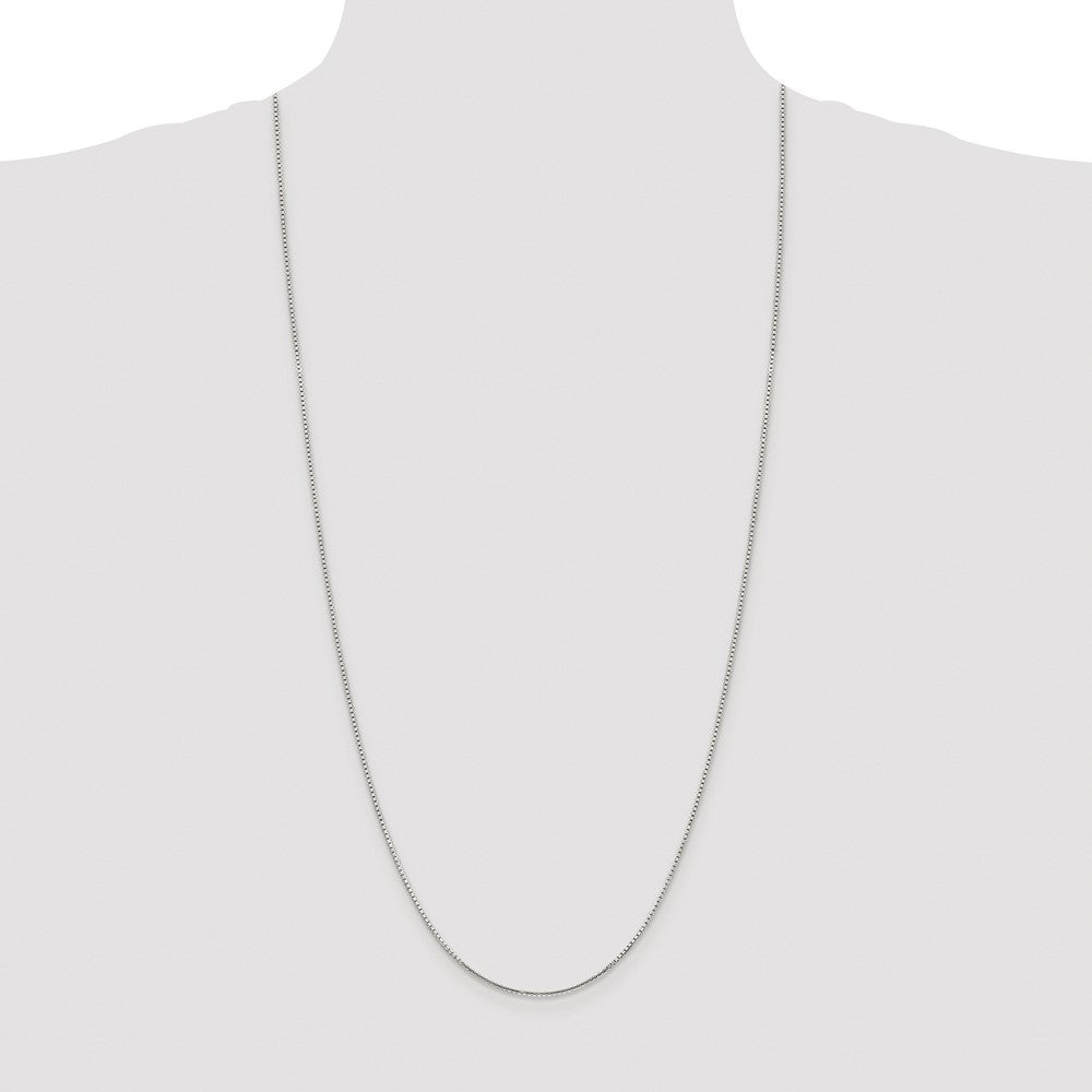 Exclusive Rhodium-Plated Sterling Silver 1.25mm Diamond-Cut Box Chain - Stylish Value