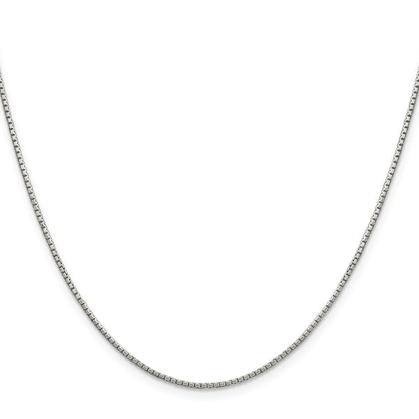 1.35mm Diamond-Cut Sterling Silver Box Chain - 4-Inch Extension
