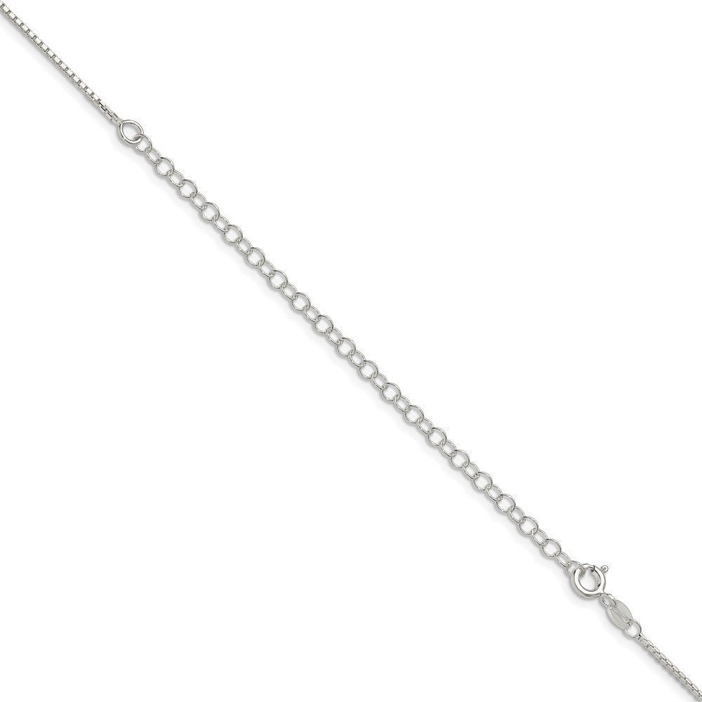 High-Quality 1.35mm Diamond-Cut Sterling Silver Box Chain - Stylish 4-Inch Extension