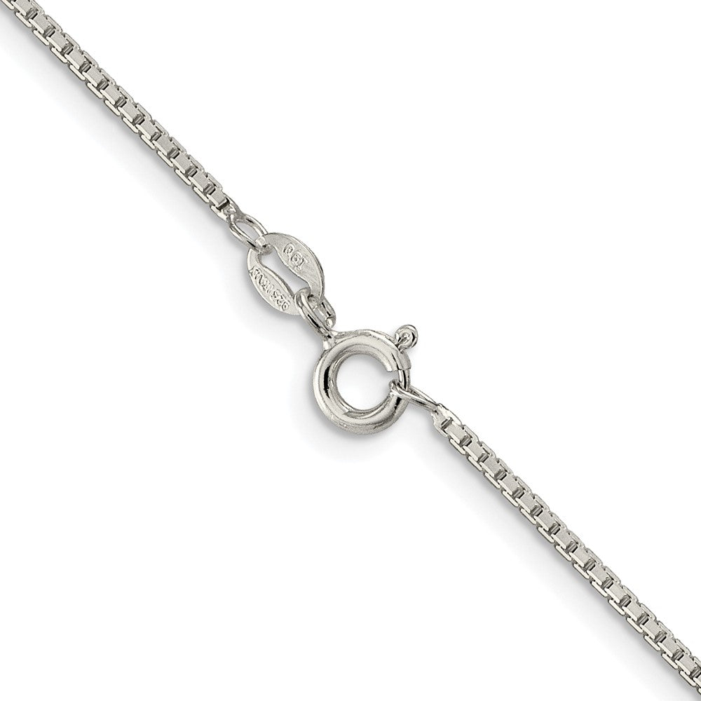 Buy Stylish 1.35mm Rhodium-Plated Sterling Silver Diamond-Cut Box Chain