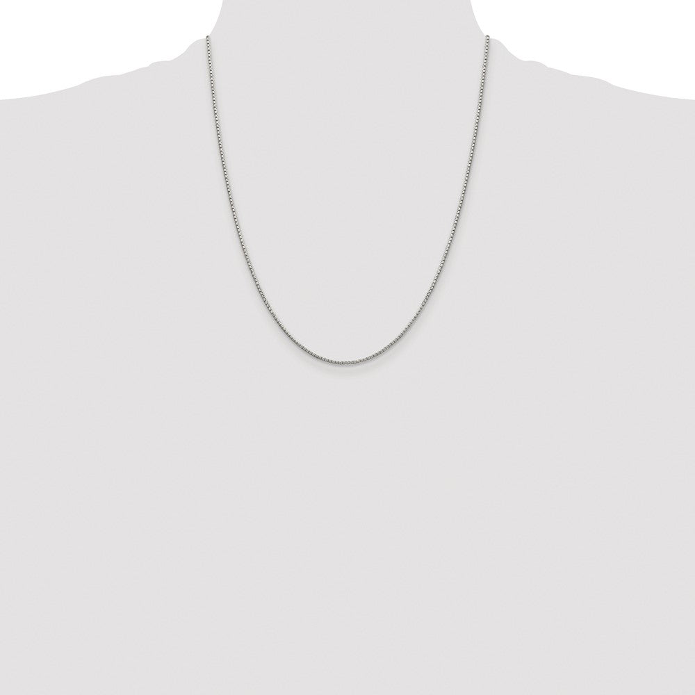 Buy Stylish Rhodium-Plated Sterling Silver 1.35mm 8-Sided Box Chain - Luxury!
