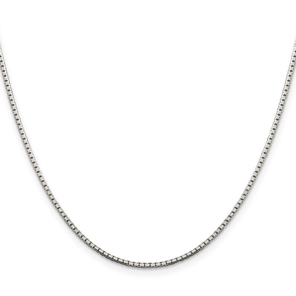 1.5mm Sterling Silver 8-Sided Diamond-Cut Box Chain