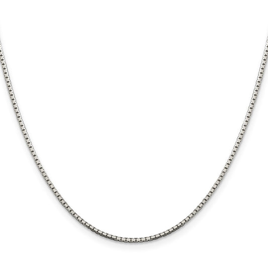 Buy Stylish 1.5mm Diamond-Cut Sterling Silver Box Chain with Extension