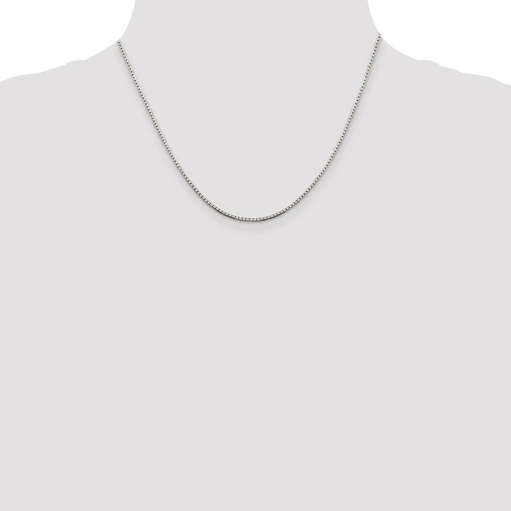 Buy Stylish 1.5mm Diamond-Cut Sterling Silver Box Chain with Extension