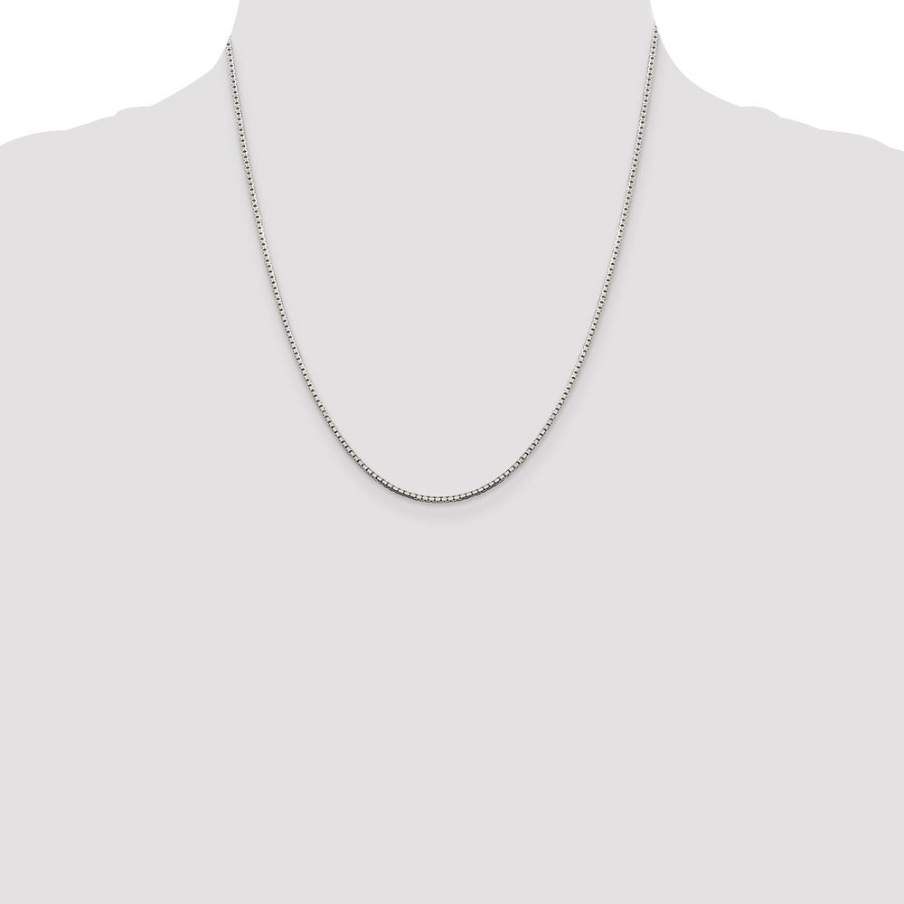 Exclusive 1.5mm Sterling Silver 8-Sided Diamond-Cut Box Chain - Stylish Value!