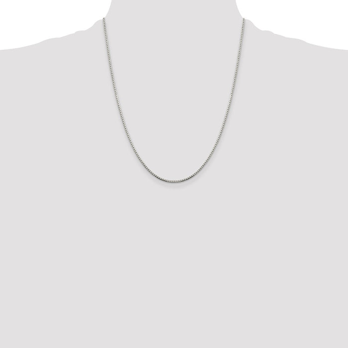 Buy High-Quality 1.5mm Sterling Silver 8-Sided Diamond-Cut Box Chain - Stylish Value-4
