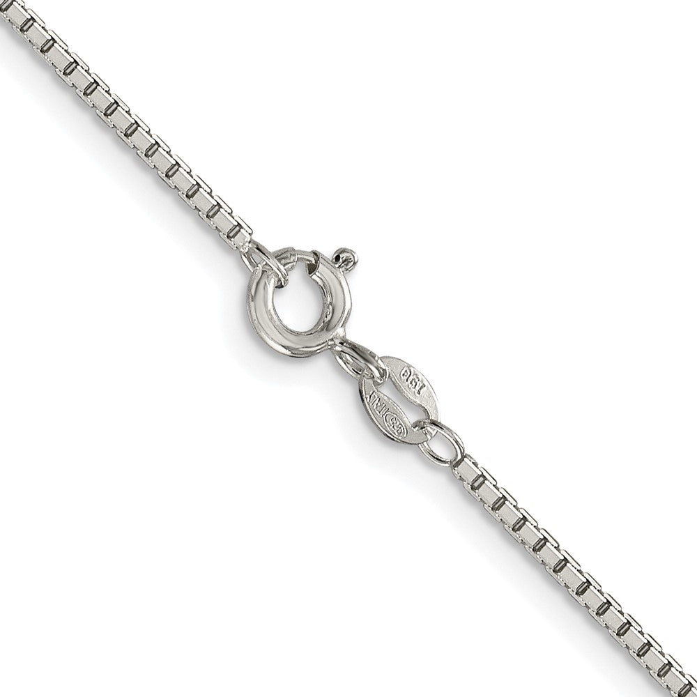 Buy Stylish Rhodium-Plated Sterling Silver 1.5mm Diamond-Cut Box Chain