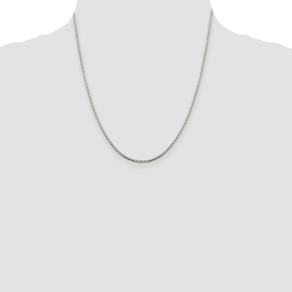 High-Quality Rhodium-Plated Sterling Silver 1.5mm Diamond-Cut Box Chain - Stylish Value